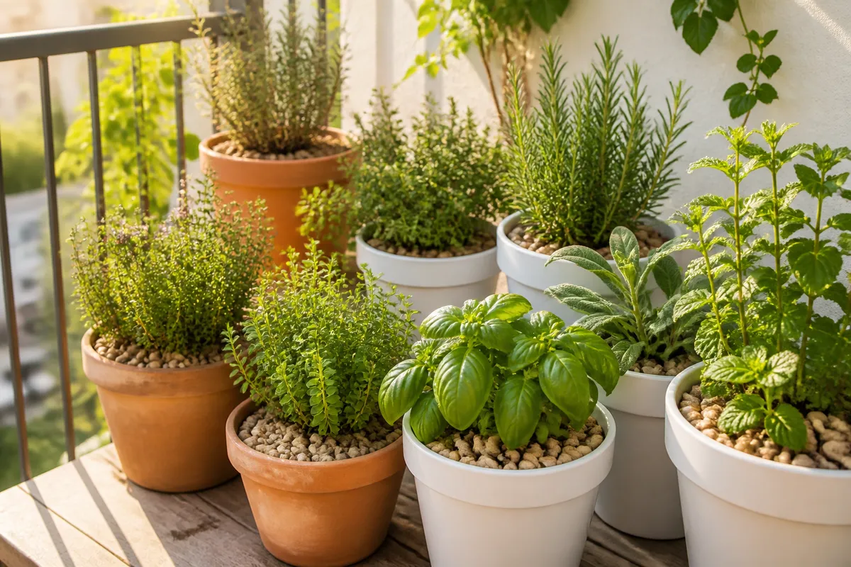 ghivece potrivite plante aromatice balcon vară