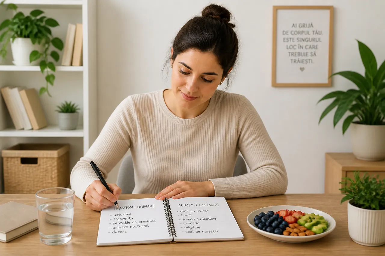 vezică urinară sensibilă jurnal alimentar și hidratare