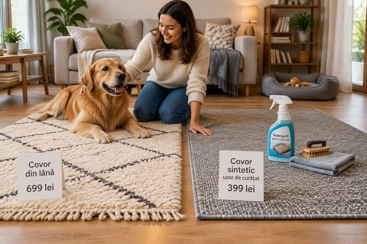 alegerea materialului pentru covor intr-o casa cu animale